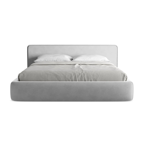 LaMiaSofa Bed met opbergruimte Firenze - velours - grijs - 220x225x82