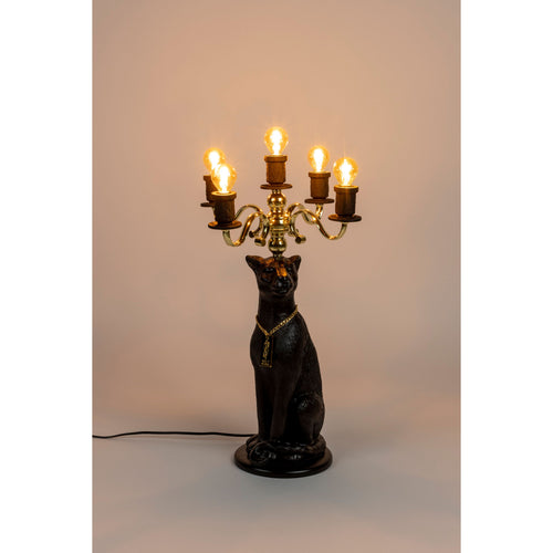 Bold Monkey Proudly Crowned Panther vloerlamp zwart