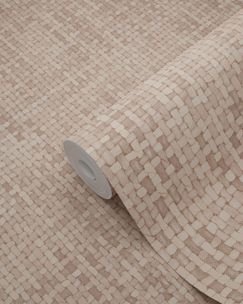 Origin Wallcoverings behang geweven linnenstructuur licht terracotta - 50 x 900 cm - 348053