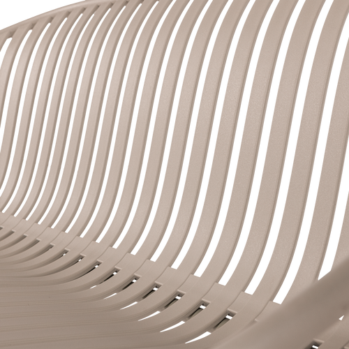 WOOOD bank 2-zits Bruce - Polypropeen/Metaal - Zand - 74x131x74