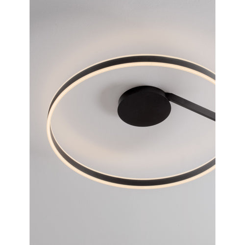 Nova Luce BIANCO Geïntegreerde LED-plafondlamp, halfverzonken, zandzwart, Triac dimbaar, 48W, 3118lm, 2700-3000-4000K kleurtemperatuur.
