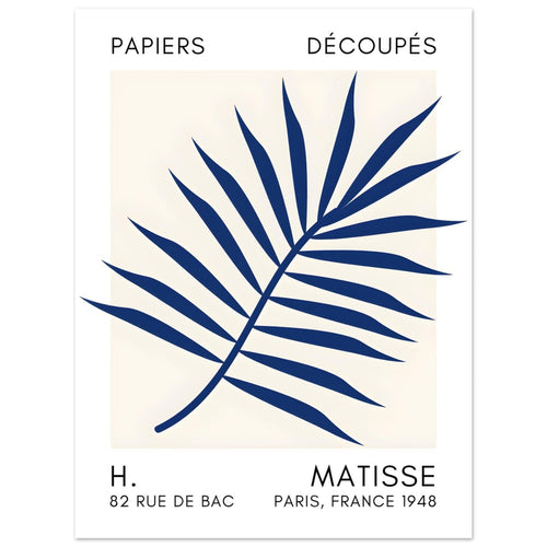 Artfulprints  Matisse – Floral reef navy blue II   poster 30x40 cm - vtwonen shop