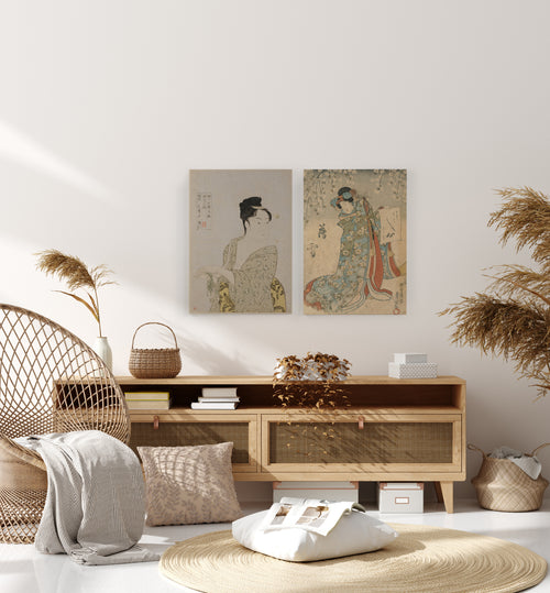 Set 2 Canvas 60x40 Gedrukt Japans