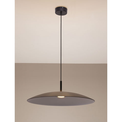 Nova Luce POLIFEMO Dome hanglamp voor plafond, rookgrijs/zandzwart, LED, 17W, 1360lm, 3000K
