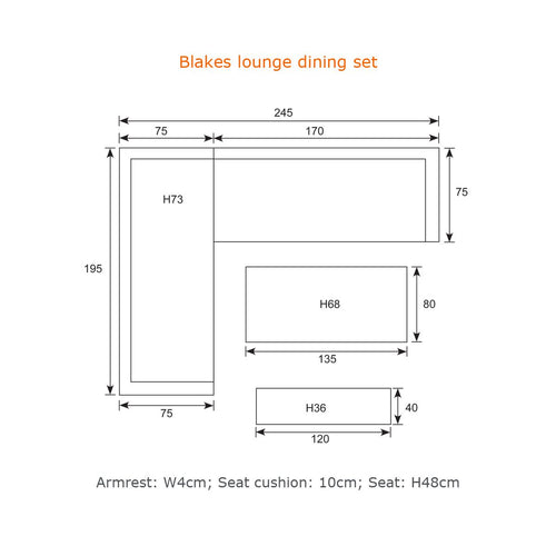 Garden Impressions Blakes lounge/dining set 4-delig - /reflex black - vtwonen shop