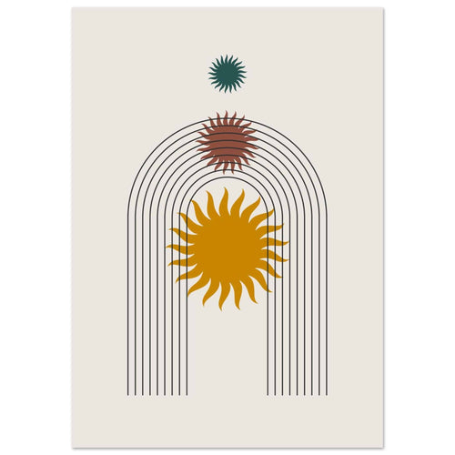 Artfulprints  Boho – Sunny arch   poster A4 21x29.7 cm - vtwonen shop