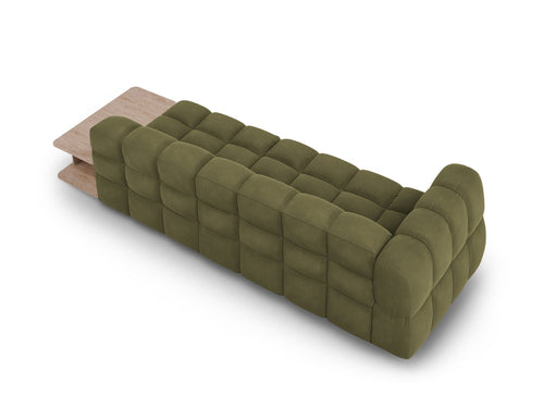 Cosmopolitan Design Rechte modulaire bank Sky 4-zits, flueel, lichtgroen - 102x297x70cm