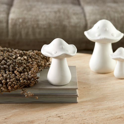 Rivièra Maison Autumn Mushroom Decoration M - Porselein - Wit - vtwonen shop