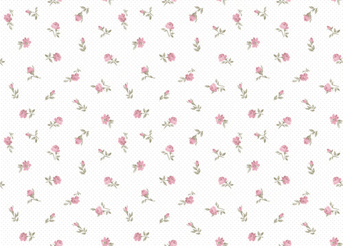 Sanders & Sanders behang bloemetjes oudroze en wit - 53 cm x 10 m - 640452