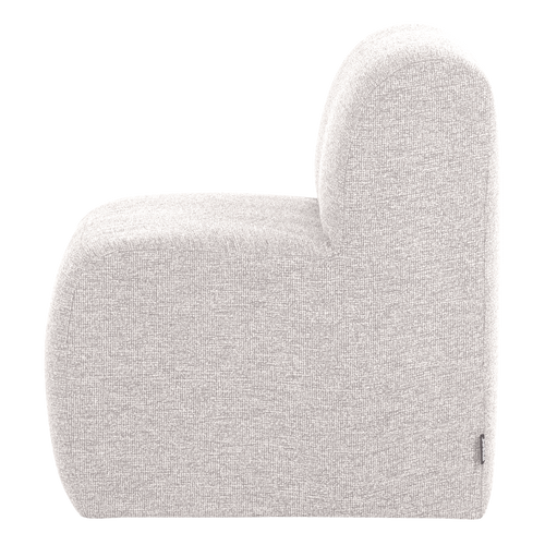 WOOOD eetbank 84 cm rugleuning Mojo Base - Bouclé - Ecru - 83x84x76