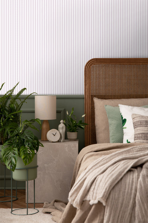 Sanders & Sanders behang strepen paars en wit - 53 cm x 10 m - 640415 - vtwonen shop