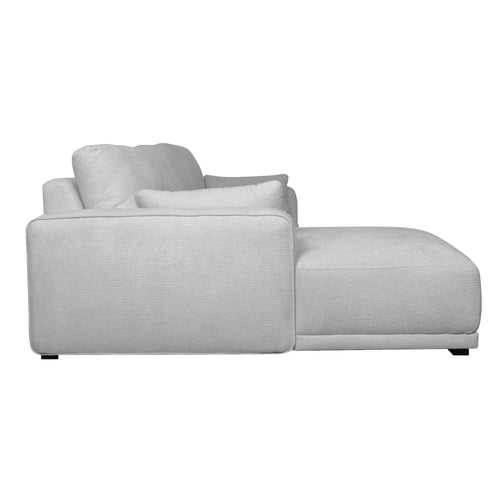 Furnhouse chaise longue bank links California - Lichtgrijs - Stof - 105x305x85