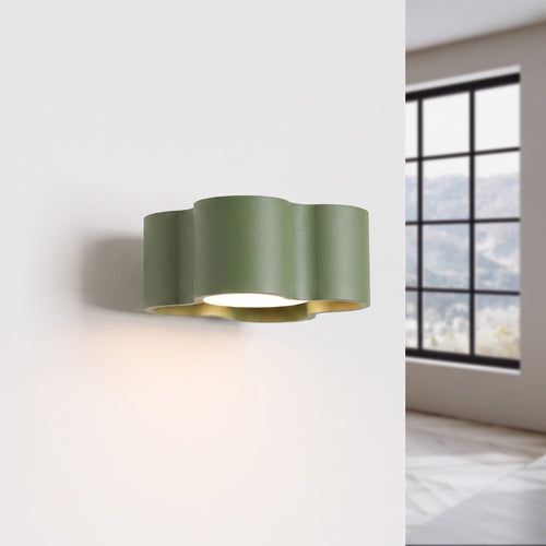Sollux Lighting Wandlamp OVIO olijfgroen Gx53 - 12x14,5x6cm