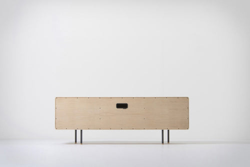 Gazzda Fina Sideboard Houten Dressoir Whitewash / Nero - 180 cm - vtwonen shop