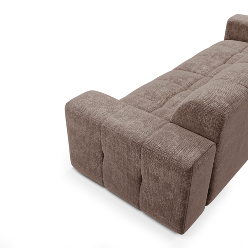 Sia Home - Rechte bank MAEL - Fluweel met reliëf - Mol - 230cm - vtwonen shop