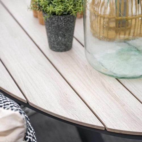 Garden Impressions tuinset Lucas - Tulli zwart - light teak look - 7-delig
