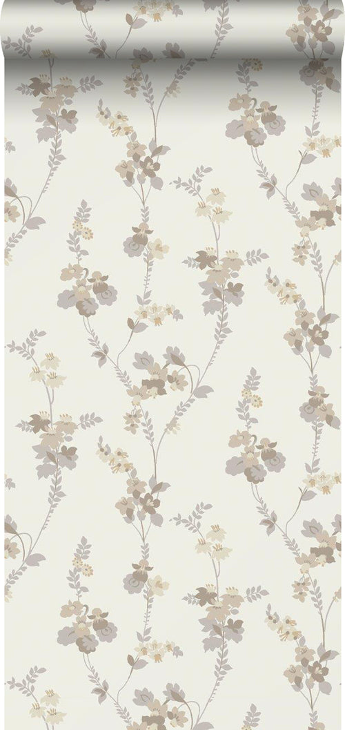 Borastapeter behang bloemen beige - 53 cm x 10.05 m - 660845 - vtwonen shop