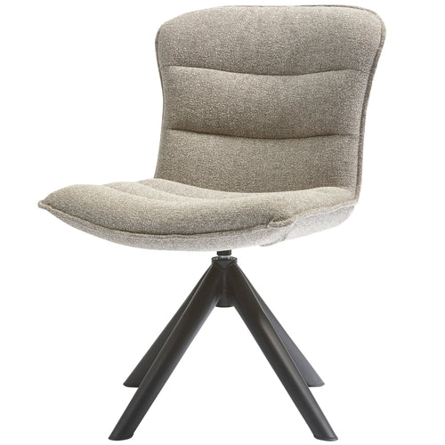 WOOOD draaibare eetkamerstoelen Nika - Polyester - Taupe - Set van 2 - vtwonen shop