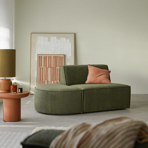 Tikamoon Modulaire loungefauteuil in van groene stof - Groen