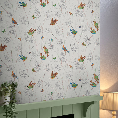Laura Ashley Aviary Behang - Dieren - 10mx52cm - Wit - vtwonen shop