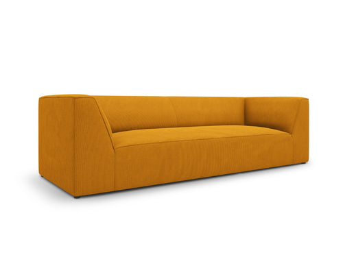 Micadoni Bank Ruby 3-zits, ribfluwelen, geel - 93x232x69cm