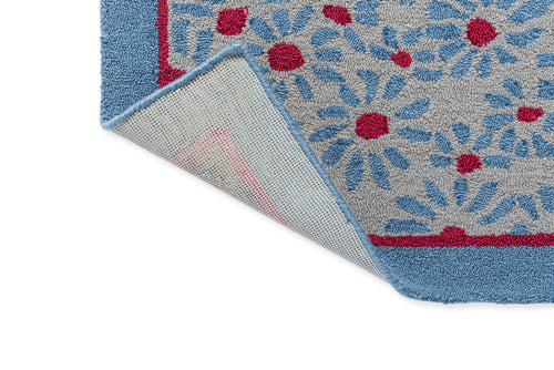 Vloerkleed Laura Ashley Thorncliff Daisy Sky Blu Outdoor 160x230 cm - vtwonen shop