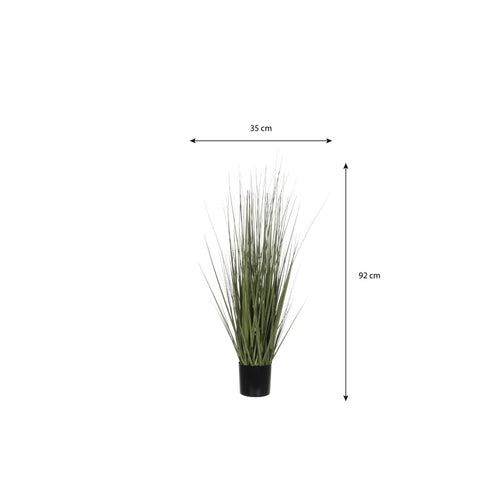 Mica Decorations Gras Kunstplant - H92 x Ø35 cm - Groen
