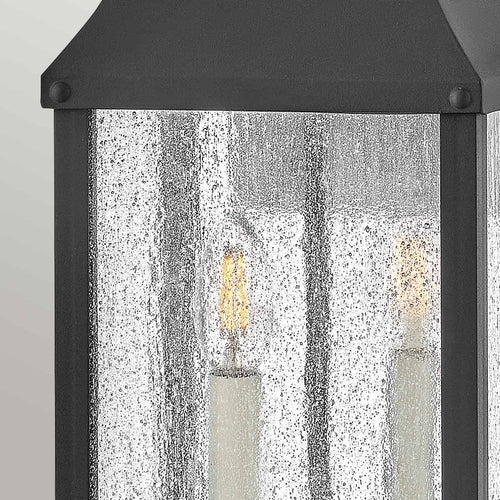 2-flammige mittelgroße Außenwandlaterne Museum Schwarz IP44