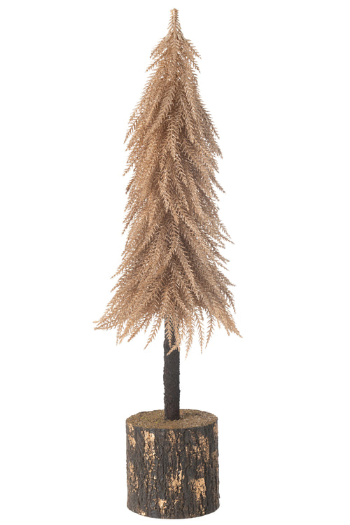 J-Line decoratie kerstboom - kunststof - koper - large
