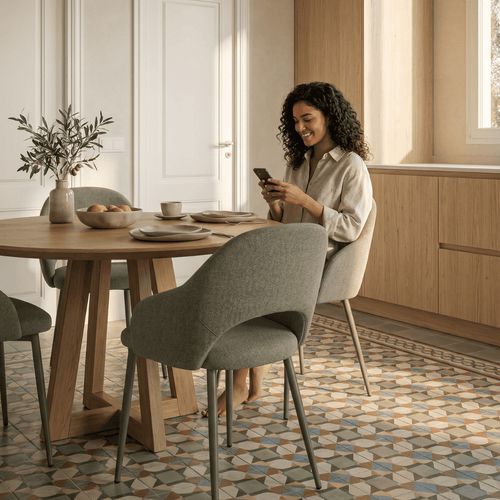 Calicosy - Stoelen Set van 2 - LILA - 54x57x84 cm