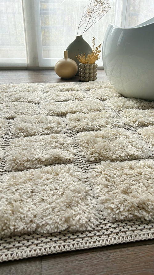 AFK Living vloerkleed Hilly - reliëfeffect - beige - 120 x 170 cm - vtwonen shop