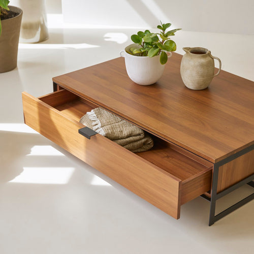Tikamoon Lage opbergtafel van massief acacia - Naturel
