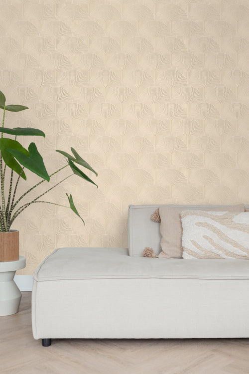 ESTAhome behang 3D-motief warm beige - 50 x 900 cm - 131101 - vtwonen shop