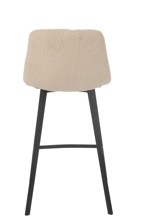 J-Line barstoel Kent - metaal/polyester - wit