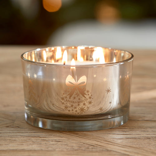 Rivièra Maison Magical Christmas Scented Candle - Glas, Paraffine Wax - Zilver - vtwonen shop