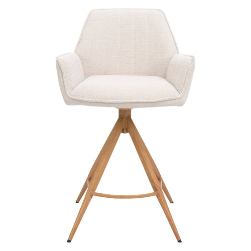 Giga Meubel Barstoel Noa Draaibaar - Beige/Naturel - Set van 2 - vtwonen shop