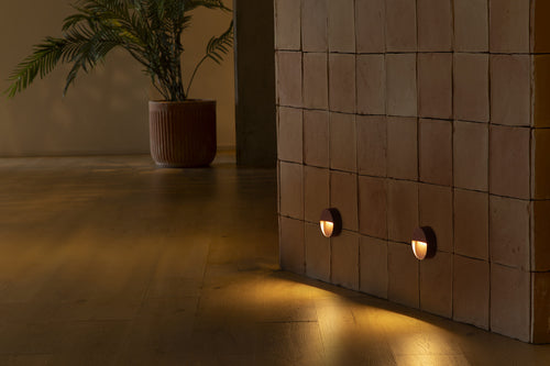 Faro Dune Dune ronde LED-wandlamp voor buiten, roestbruin, IP65, kleurtemperatuur 2200-4000K