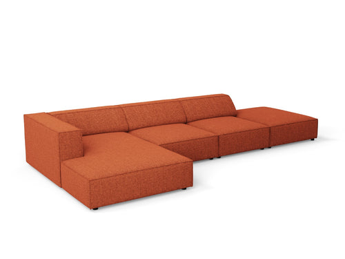 Cosmopolitan Design linker hoekbank Arendal 5-zits, chenille, terracotta - 166x341x70cm