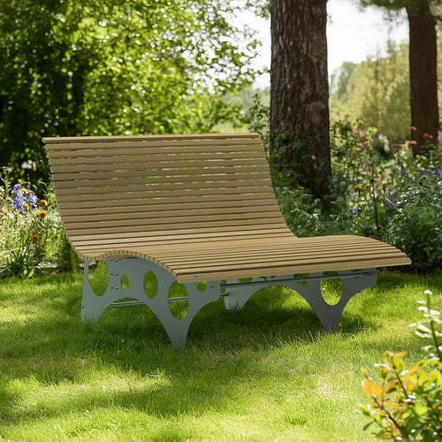 HOME DELUXE WPC golfligstoel NIRA houtkleuren - 148 cm - vtwonen shop