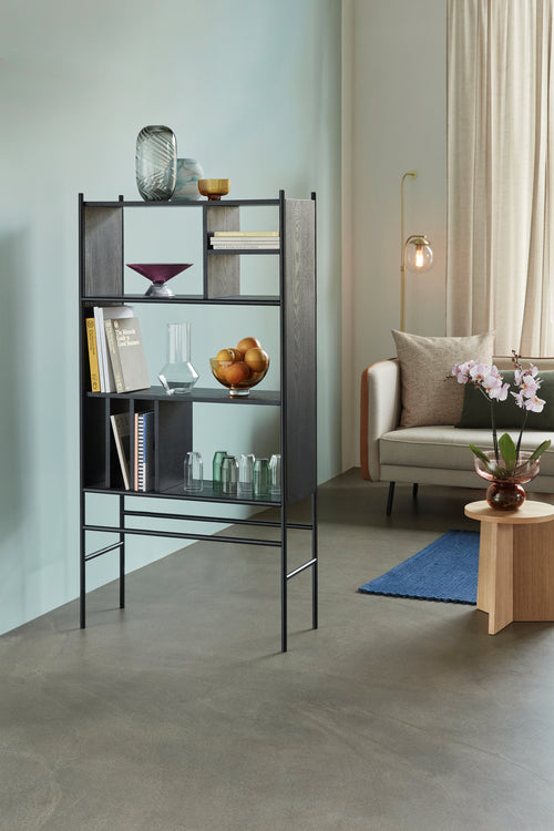 Hübsch kruk Split - mdf/oak veneer - ø35xh42cm