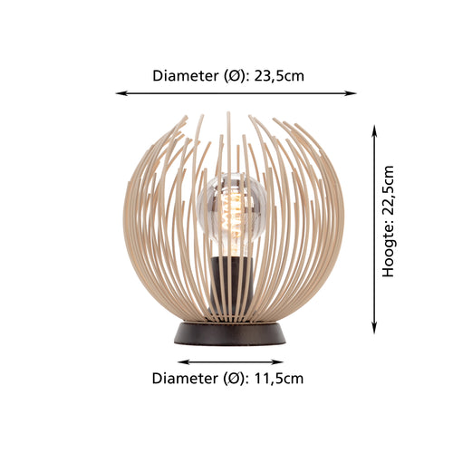 EGLO tafellamp Venezuela-A - E27 - 22.5 cm - zandkleur