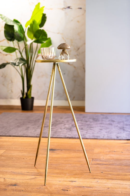 Light & Living tafel  - goud - 35x35x98.5 cm