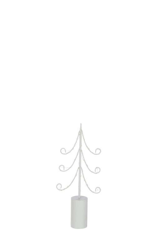 J-Line decoratie Boom - ijzer - wit - small - LED lichtjes - vtwonen shop