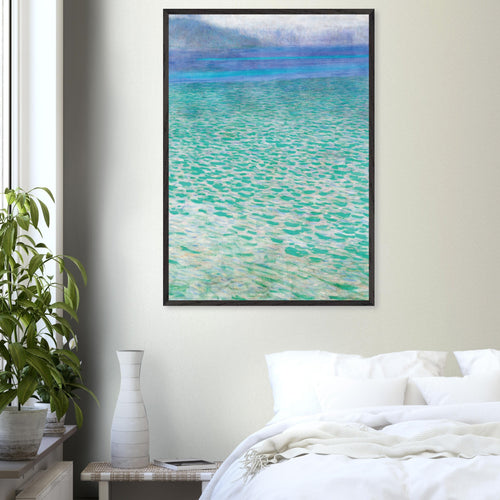 Artfulprints Poster Gustav Klimt - Attersee   - 30x40 cm - Turquoise