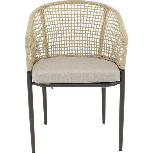 Lesli Living bistrostoel Kioto - beige - 56x62x77cm - set van 2