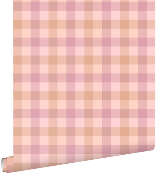 ESTAhome behang ruiten roze en paars - 50 x 900 cm - 132065
