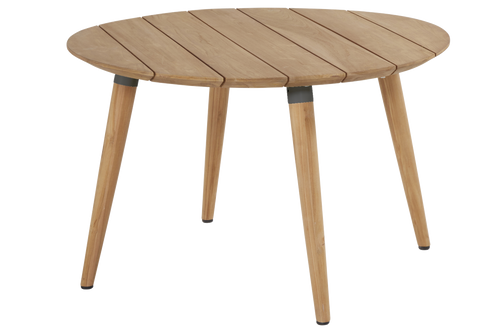 Hartman Tuintafel Sophie Studio - Naturel/Donkergrijs Teakhout - Ø120x76cm