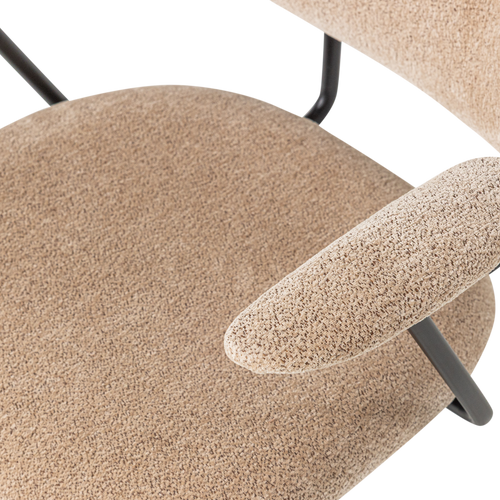 WOOOD eetkamerstoel armleuning zand Brint - Set Van 2 - 80x63x58