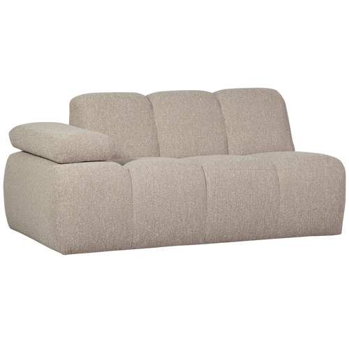 WOOOD 1,5-zits bank met arm links Mojo - Bouclé - Beige - 74x160x97 cm - vtwonen shop