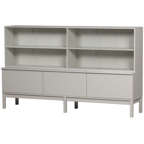 Basiclabel dressoir/vitrinekast Klink - Grenen - Mist - 120x200x46 - vtwonen shop